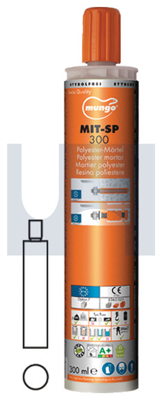 MUNGO POLYESTER MORTAR CARTRIDGE MIT-SP STYRENE FREE 300ML